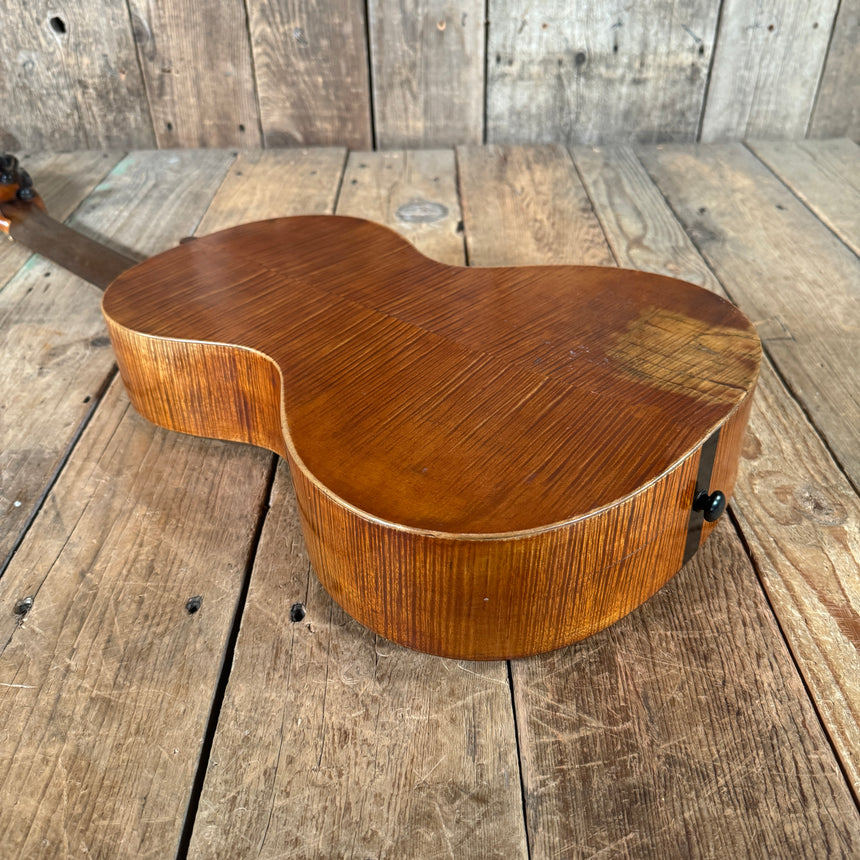 SOLD - Unbranded Johann Stauffer Style Romantic Parlor Guitar 1800's Natural