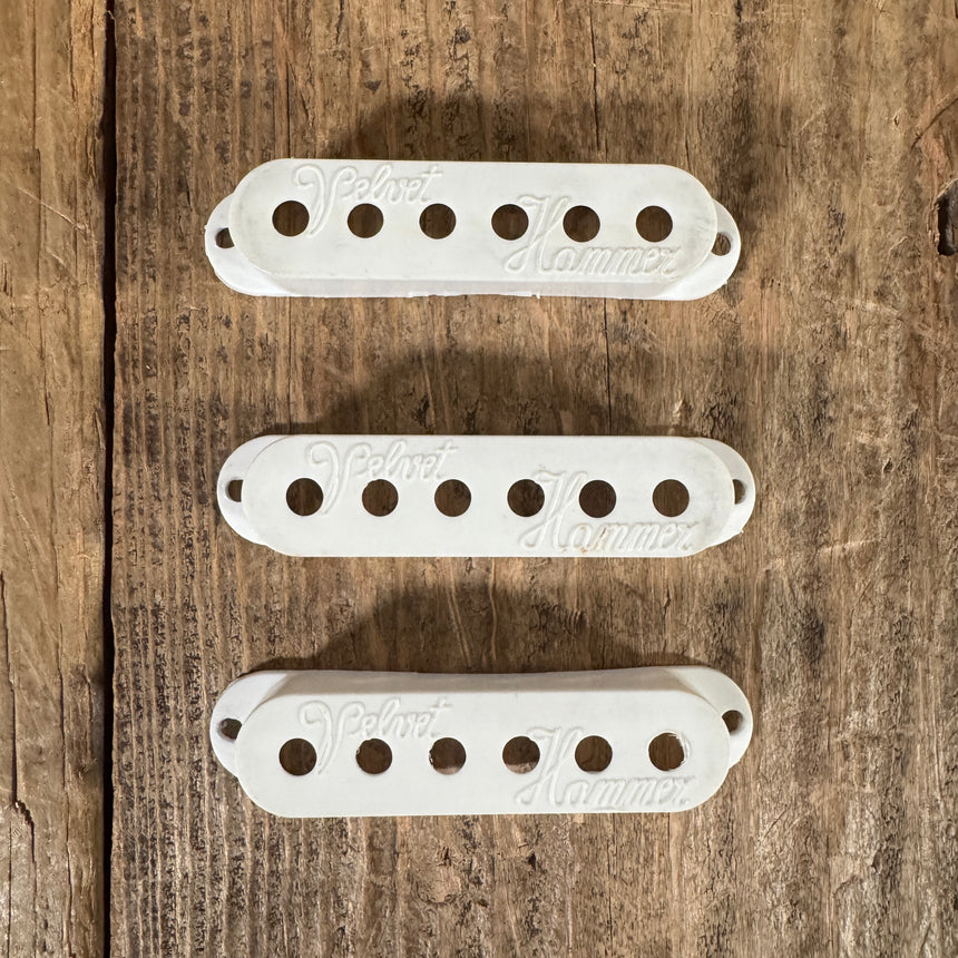 Red Rhodes Velvet Hammer Stratocaster Pickup Covers