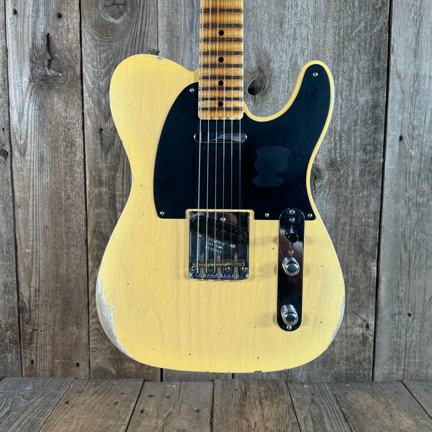 Fender '52 Telecaster Relic Custom Shop Re-fret with Jumbo Frets 2024 Aged Blonde