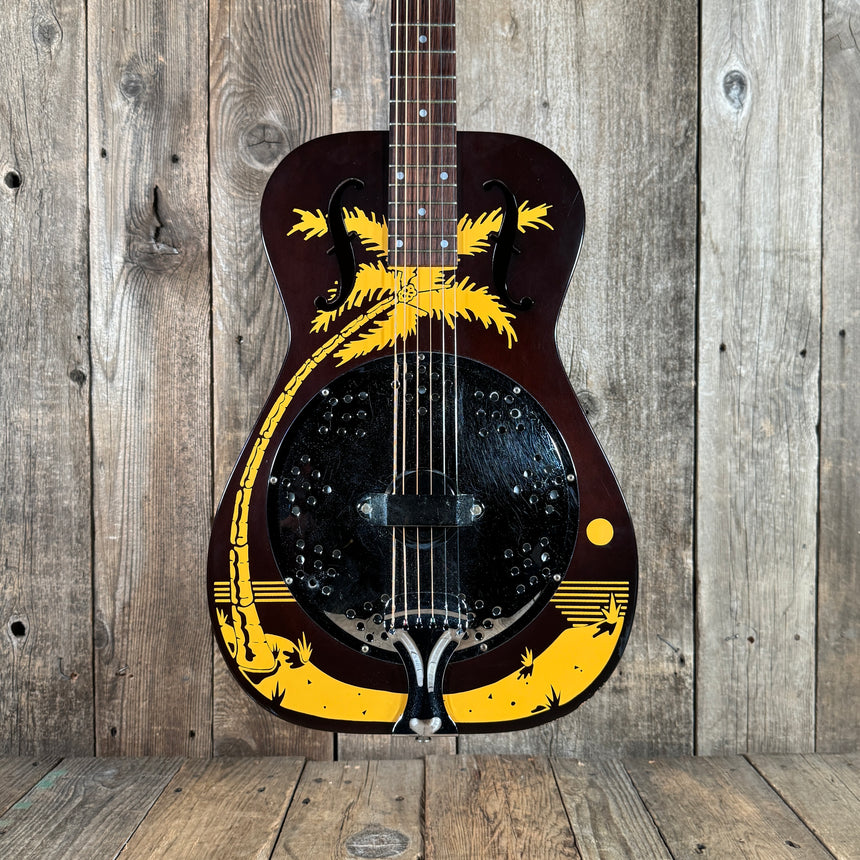 Dobro Hula Blues Duolian Resonator Round Neck Guitar 1988 - ON THE WAY TO THE NASHVILLE GUITAR SHOW