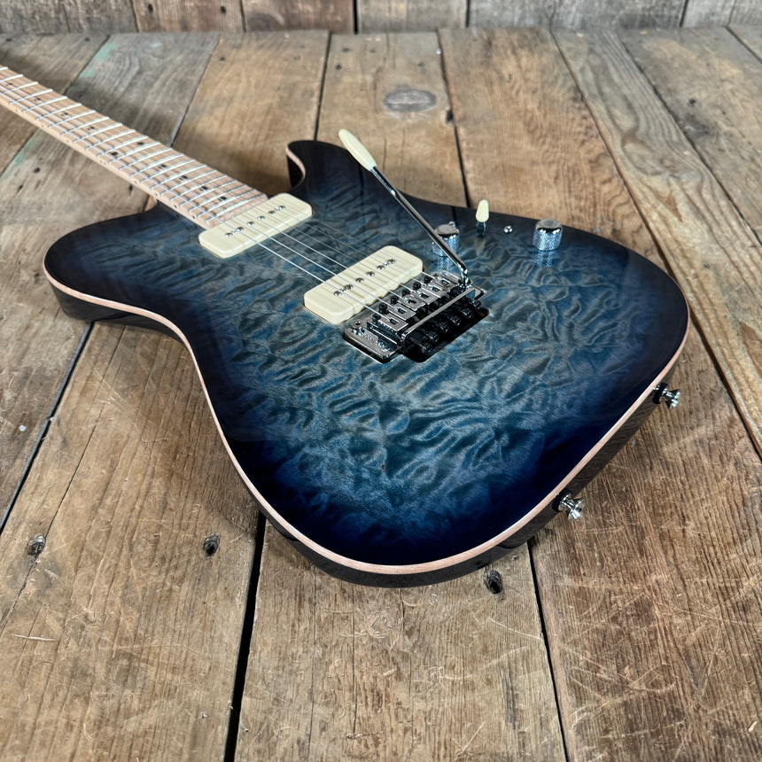 SOLD - Tom Anderson Guitarworks Top T Semi Hollow 2022 Natural Artic Blue Burst