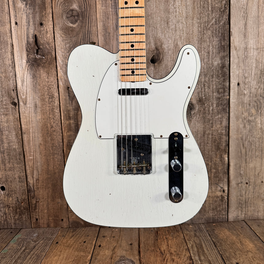 Fender '68 Telecaster Custom Journeyman Custom Shop Relic Tuxedo 2022 Aged Olympic White- ON THE WAY TO THE NASHVILLE GUITAR SHOW