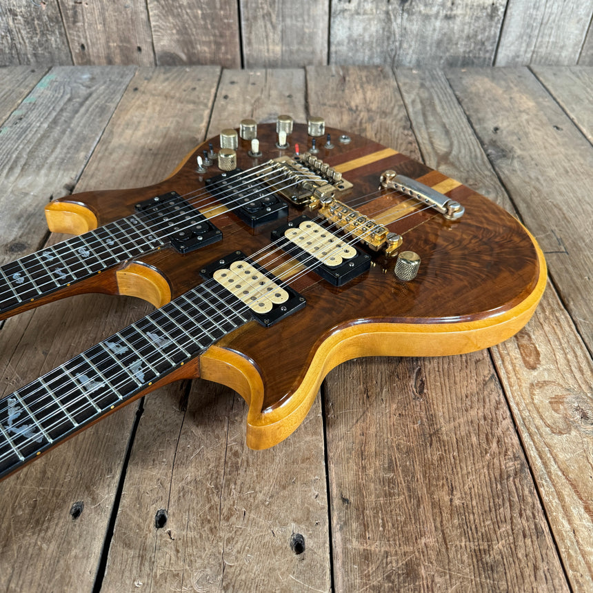 Lane Moller Custom Double Neck 6 and 12 string Felony provenance 1980 Natural