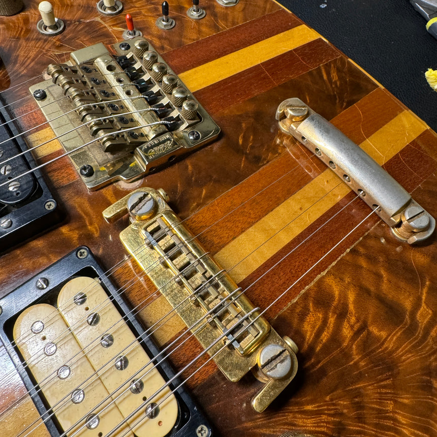 Lane Moller Custom Double Neck 6 and 12 string Felony provenance 1980 Natural