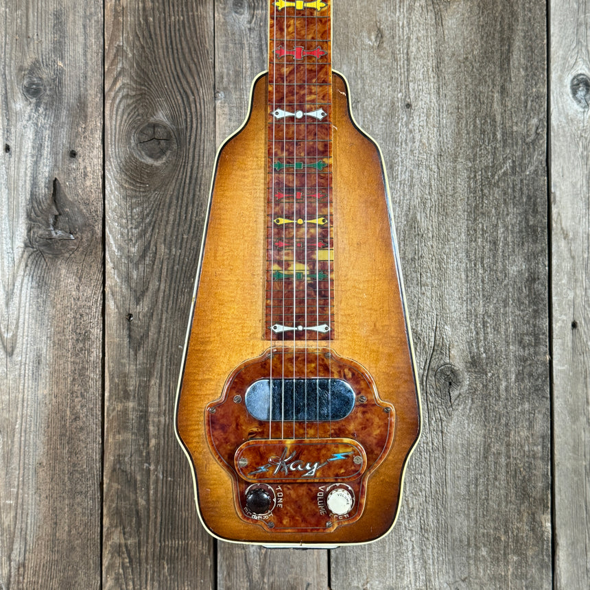 Kay K-159 Deluxe Model Lap Steel 1950s Sunburst