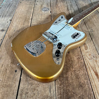 Fender Jaguar Firemist Gold 1966 Complete with Hang Tag Slab Board Dots and Binding 1966