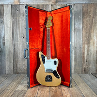 Fender Jaguar Firemist Gold 1966 Complete with Hang Tag Slab Board Dots and Binding 1966