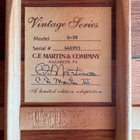 Martin D-28 Vintage Series Brazilian CEO signed 150th Anniversary HD-28 1984 Natural