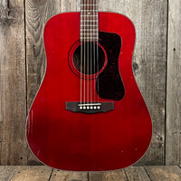 SOLD - Guild D25CH with added pickup system 1980 Cherry Red