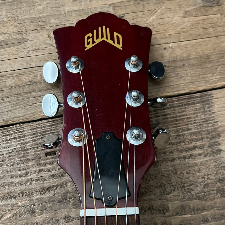 SOLD - Guild D25CH with added pickup system 1980 Cherry Red