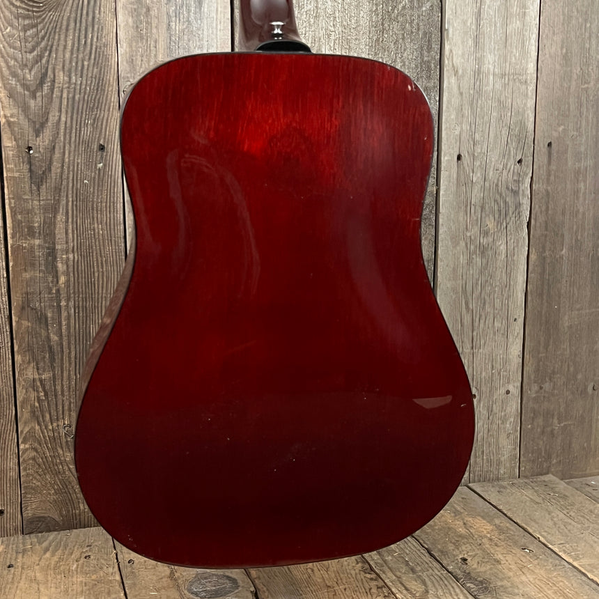 SOLD - Guild D25CH with added pickup system 1980 Cherry Red