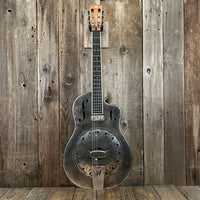 SOLD - Mule Resophonic Tri Cone Resonator Acoustic Electric Aged Cutaway