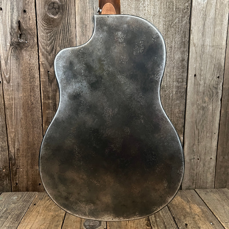 SOLD - Mule Resophonic Tri Cone Resonator Acoustic Electric Aged Cutaway