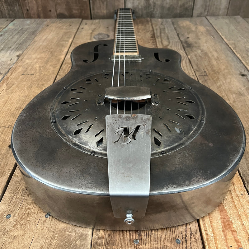 SOLD - Mule Resophonic Tri Cone Resonator Acoustic Electric Aged Cutaway