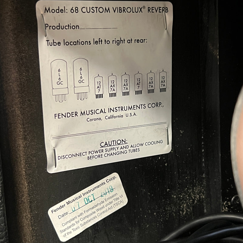 SOLD - Fender 68 Custom Vibrolux Reverb-Amp 2019
