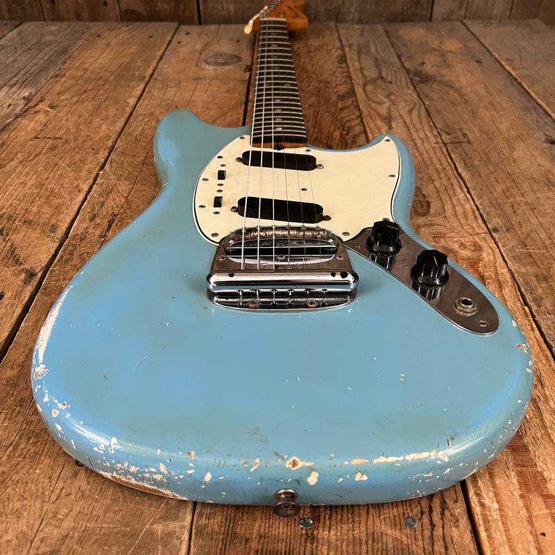 SOLD - Fender Mustang 1965 Mustang Blue Abigail Ybarra wound pickups