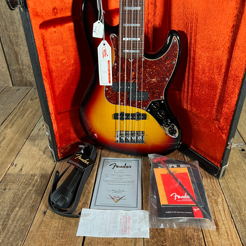 Fender 2003 Reggie Hamilton Jazz Bass V Custom Shop 3 Tone Sunburst