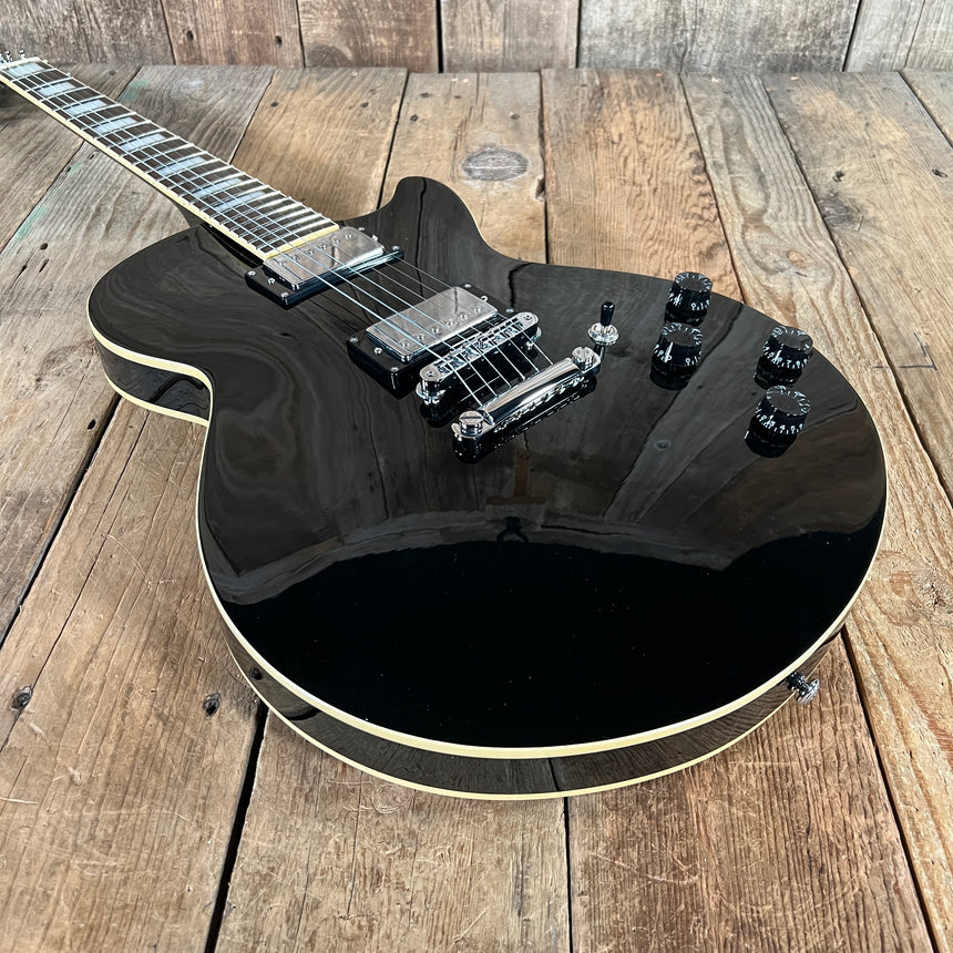 D'Angelico Premier SS 2009 Black Single Cutaway Semi Hollow