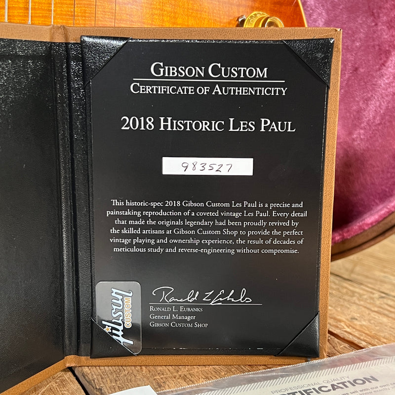 SOLD - Gibson 2018 Historic Les Paul Standard R9 Royal Ice Tea