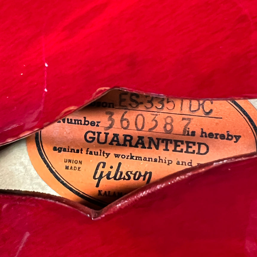 Gibson ES-335TDC 1965 Cherry Wide 1 11/16" nut