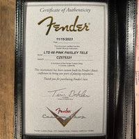 SOLD - Fender LTD '68 Pink Paisley Tele Limited Edition Custom Shop Relic 2023