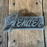 Fender Amplifier Logo Flat Brown and White amps With Screws 1960 1961 1962 1963