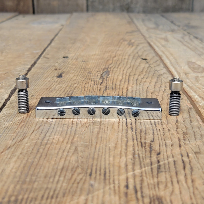 SOLD - Gibson "harmonica" guitar bridge with studs Les Paul Signature SG L6S 1970s
