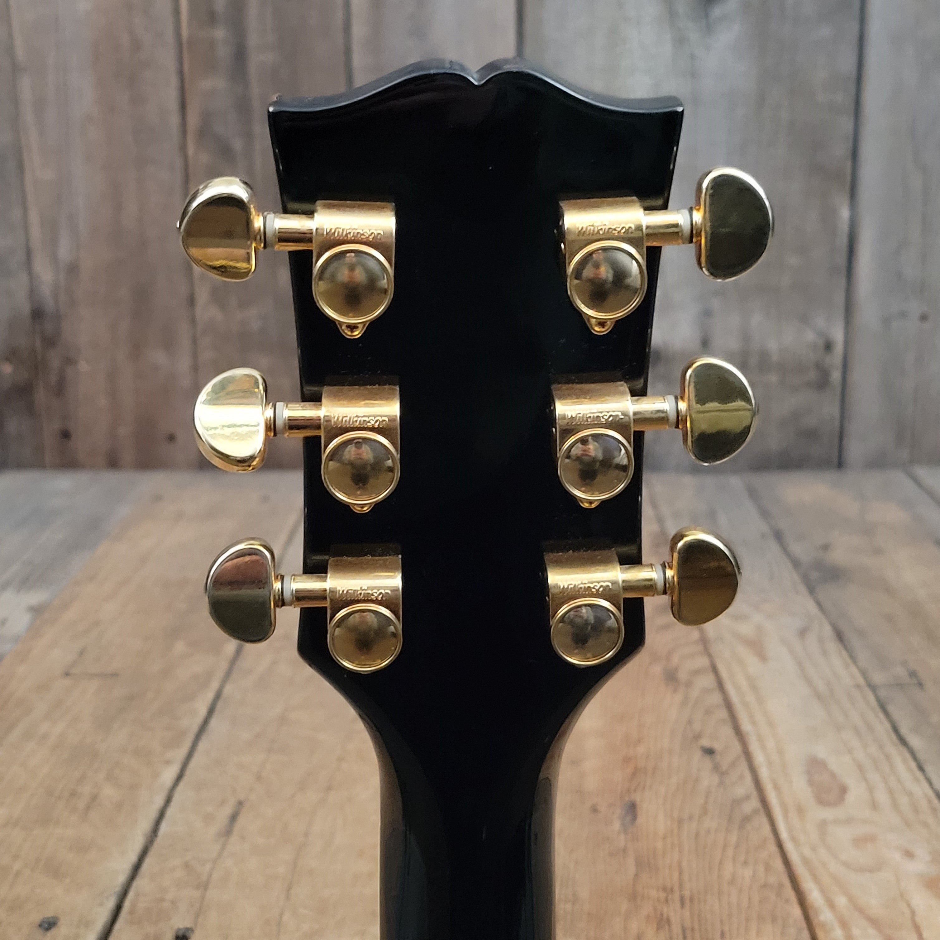 SOLD - Burny RLC 60 Les Paul Custom Black Beauty Split