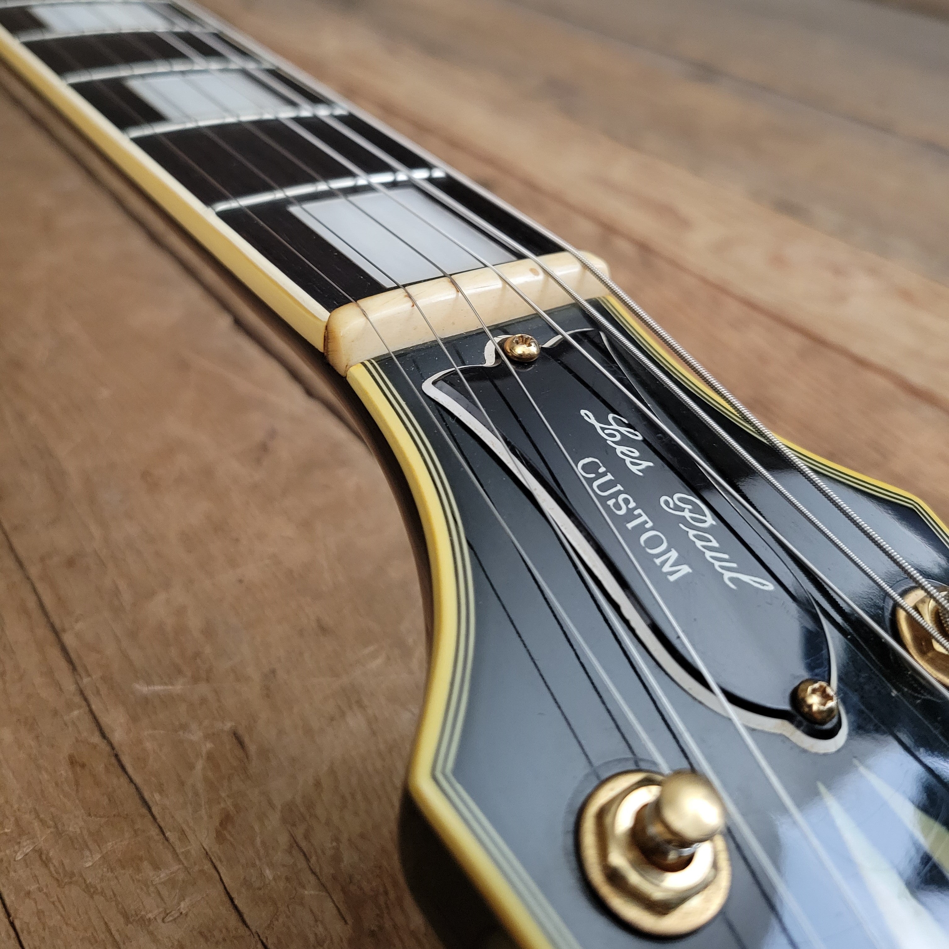 SOLD - Burny RLC 60 Les Paul Custom Black Beauty Split SOLD - Burny RLC 60 Les Paul Custom Black Beauty Split
