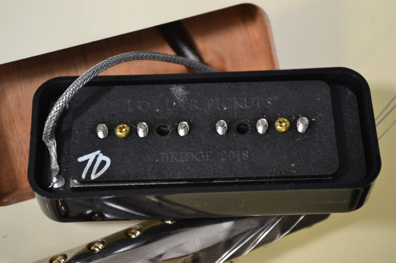 SOLD - Frank Brothers Arcade 2018 Tortoise Headstock and Binding