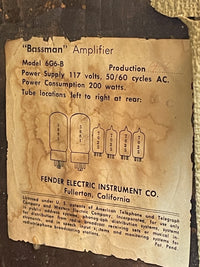 SOLD - Fender Bassman 6G6-B Head and cabinet 1963 Blonde and Wheat