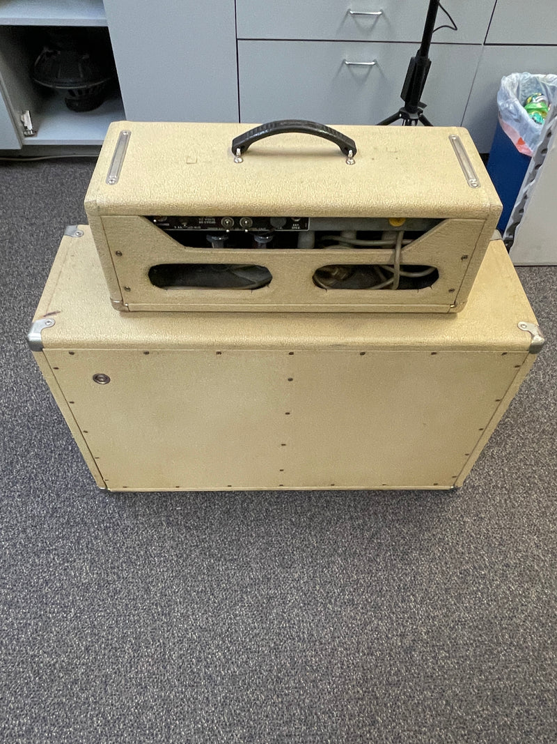 SOLD - Fender Bassman 6G6-B Head and cabinet 1963 Blonde and Wheat