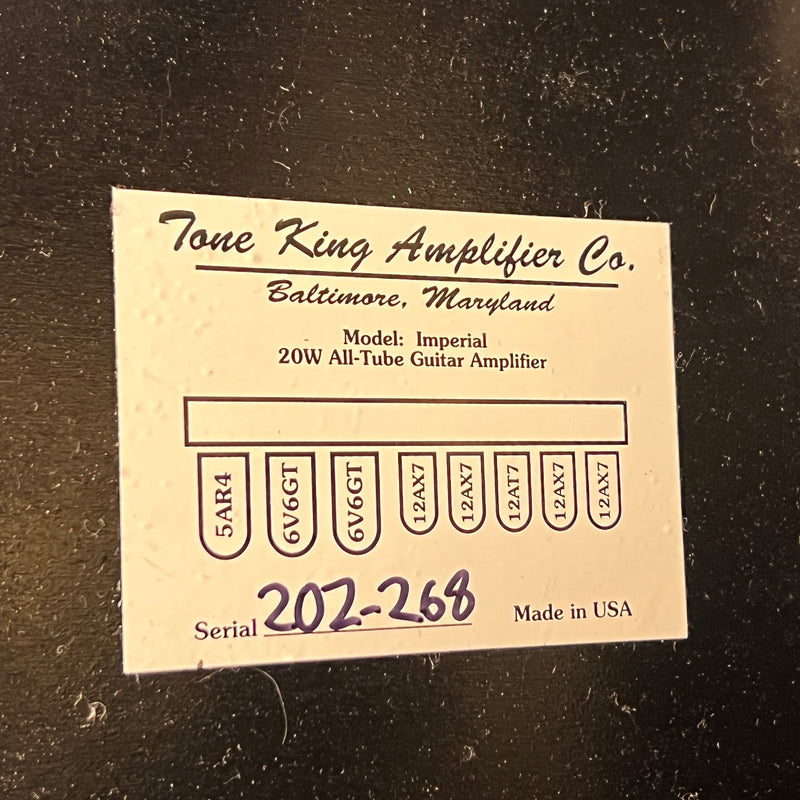 SOLD - Tone King Imperial 20th Anniversary