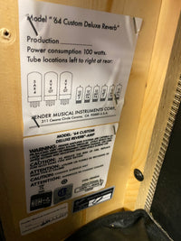SOLD - Fender 64 Custom Deluxe Reverb guitar amplifier 2018