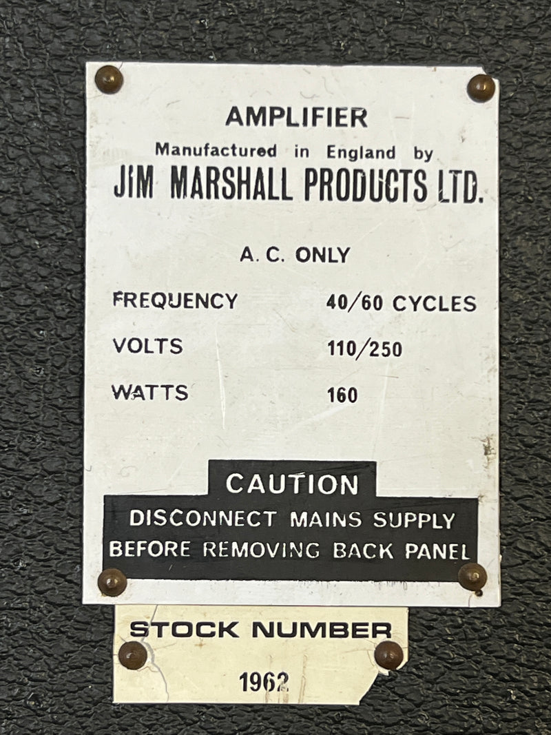 SOLD - Marshall Model 1962 JTM Tremolo Bluesbreaker 50w 1969