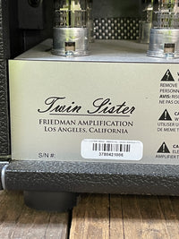 SOLD - Friedman Twin Sister 40 Watt Tube Guitar Amp Head and 212EXT Cab