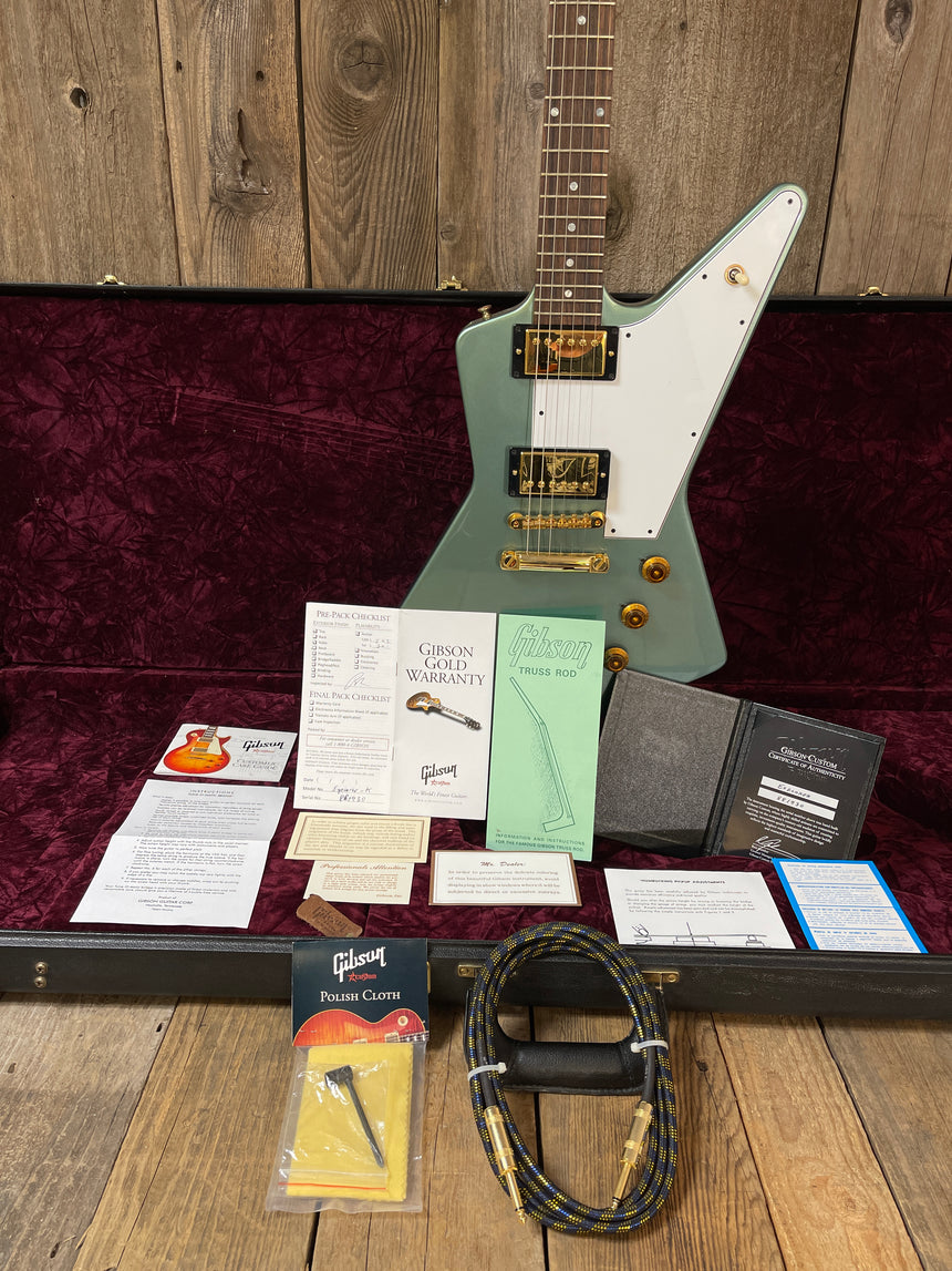 SOLD - Gibson Custom Shop Explorer Pelham Blue Special Order One-Off '58 Reissue spec 2008