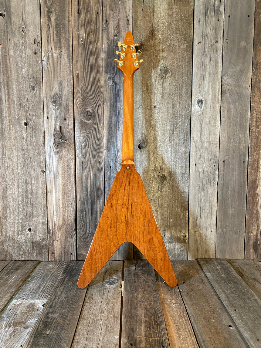 SOLD - Gibson Flying V 2006 1958 Style Natural Mohogany