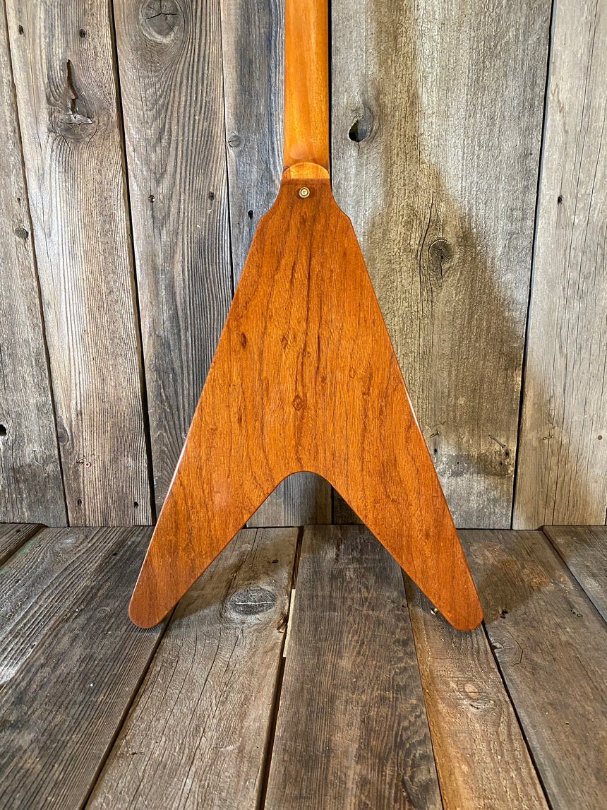 SOLD - Gibson Flying V 2006 1958 Style Natural Mohogany