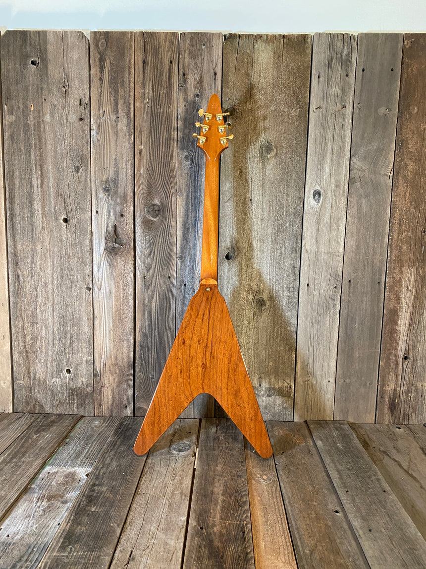 SOLD - Gibson Flying V 2006 1958 Style Natural Mohogany