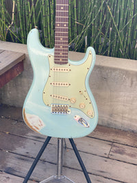 SOLD - Fender Stratocaster Custom Shop 1960 Relic 2006 Sonic Blue Matching Headstock