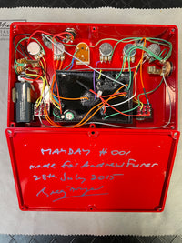 SOLD - Fryer Guitars Mayday Overdrive Distortion Pedal Hand Numbered #1 Brian May