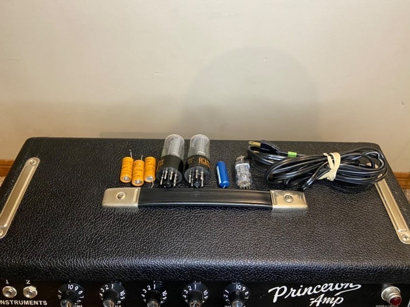 SOLD - Fender Princeton Amp Pre CBS Black Panel AA964 1965